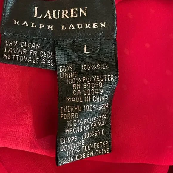 Lauren Ralph Lauren Red White Pock Dot Dress Pants Size Large - Picture 2 of 9
